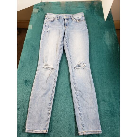 Old Navy Jeans Size 2 Womens Blue Pants Ladies Stretch Mid Rise Pop Icon Skinny - Picture 2 of 12